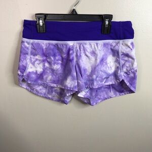 Lululemon Speed Up Shorts Tie Dye Sz 4